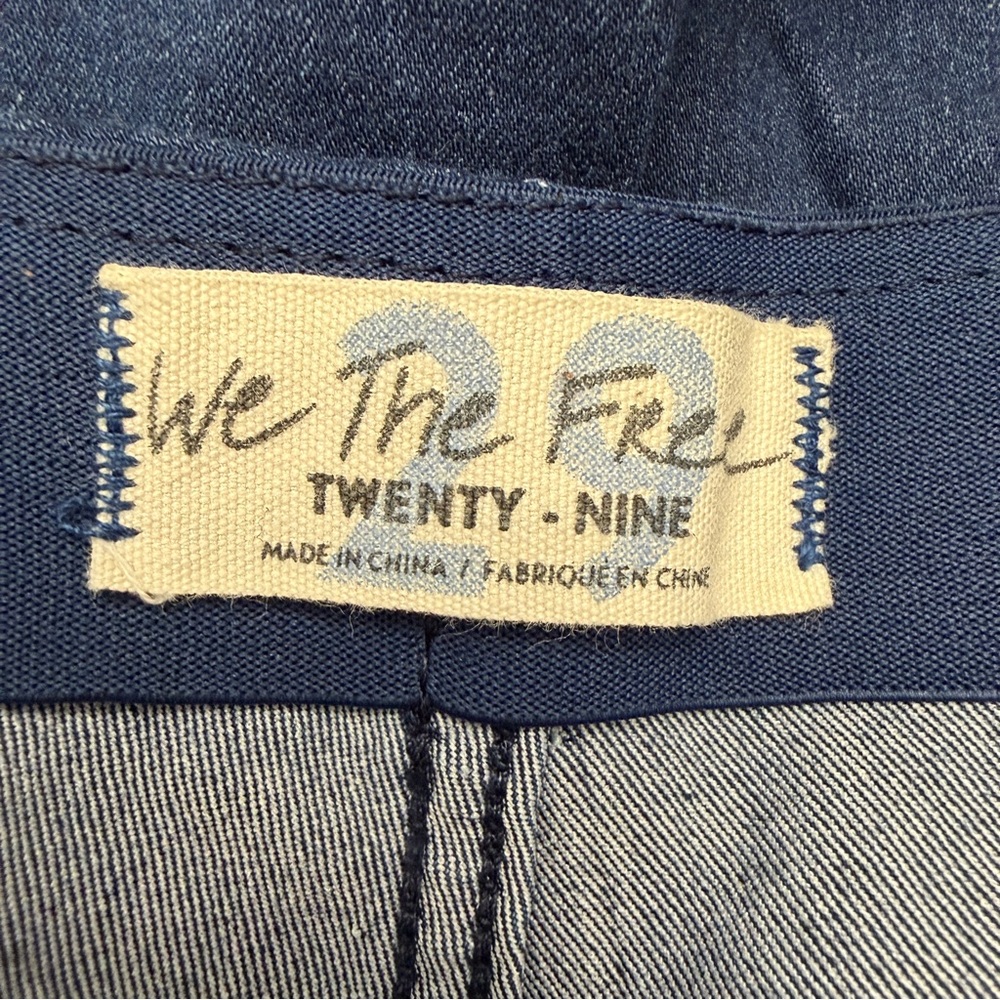 Free People We The Free Flare Jeans 29 Long Dark Wash Bell Bottom Stretch Boho - Picture 4 of 10